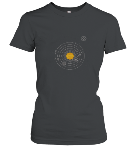 Cosmic Symphony Galaxy Space Record Vintage Graphic Tee Women T-Shirt