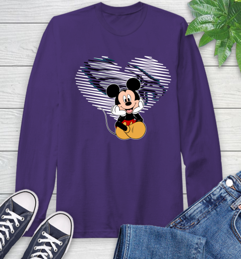 NFL Philadelphia Eagles The Heart Mickey Mouse Disney Football T Shirt_000 Long Sleeve T-Shirt 5