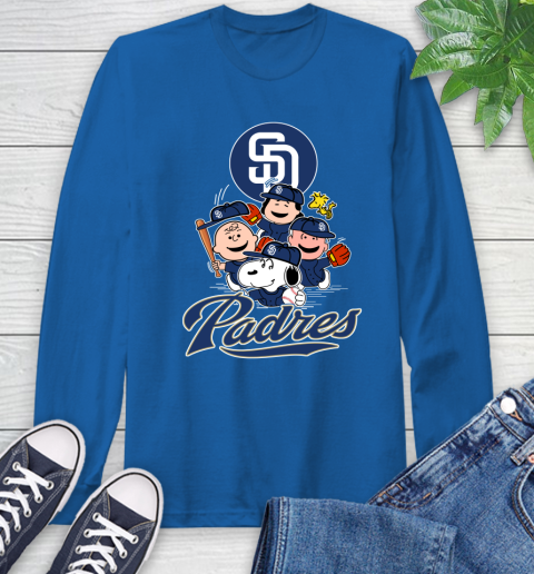 MLB San Diego Padres Snoopy Charlie Brown Woodstock The Peanuts Movie Baseball T Shirt_000 Long Sleeve T-Shirt 10