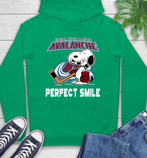 NHL Colorado Avalanche Snoopy Perfect Smile The Peanuts Movie Hockey T Shirt Hoodie 8