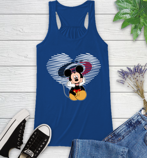 NHL Carolina Hurricanes The Heart Mickey Mouse Disney Hockey Racerback Tank 8
