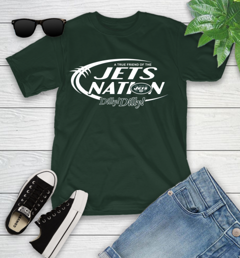 NFL A True Friend Of The New York Jets Dilly Dilly Football Sports Youth T-Shirt 5