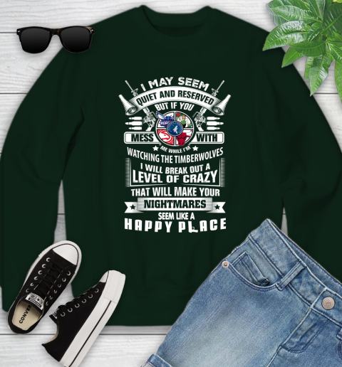 Minnesota Timberwolves NBA Basketball Don't Mess With Me While I'm Watching My Team Sports Youth Sweatshirt 9