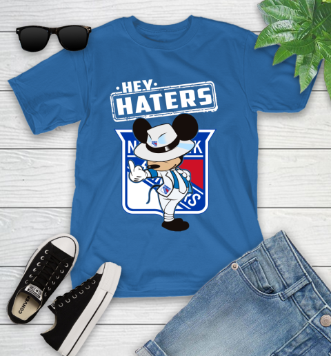 NHL Hey Haters Mickey Hockey Sports New York Rangers Youth T-Shirt 12