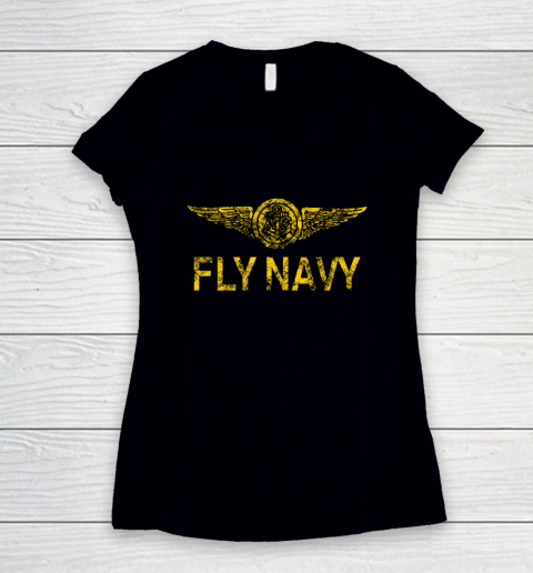 Fly Navy Shirt Women's V-Neck T-Shirt 8