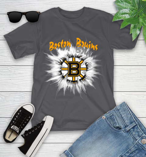 Boston Bruins NHL Hockey Adoring Fan Rip Sports Youth T-Shirt 6