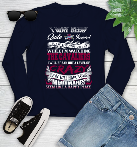 Cleveland Cavaliers NBA Basketball Don't Mess With Me While I'm Watching My Team Youth Long Sleeve 2