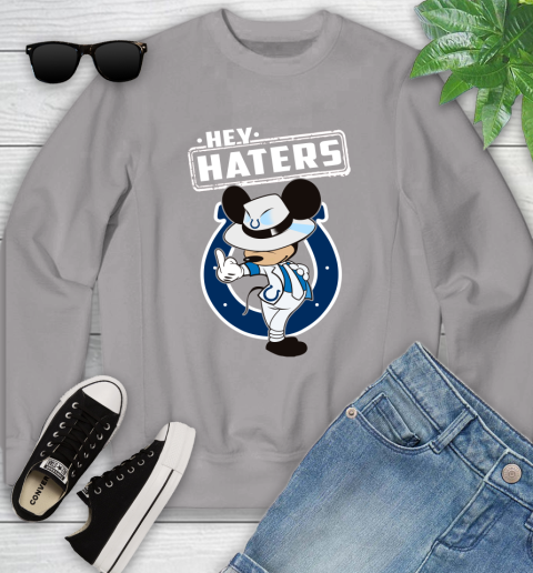NFL Hey Haters Mickey Football Sports Indianapolis Colts Youth Sweatshirt 3