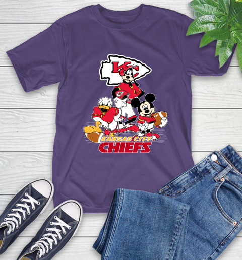 NFL Kansas City Chiefs Mickey Mouse Donald Duck Goofy Football Shirt T-Shirt 5