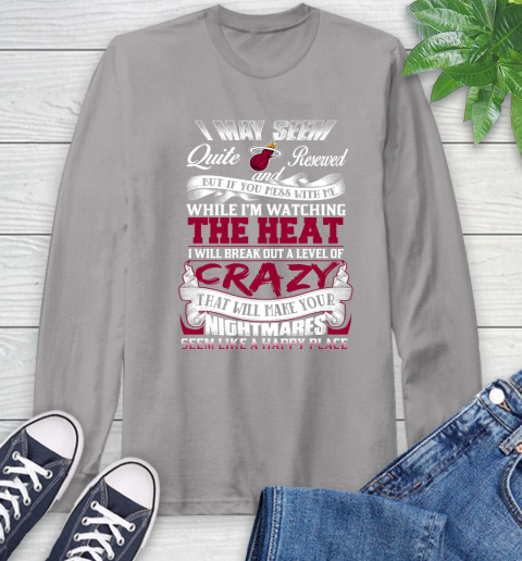 Miami Heat NBA Basketball Don't Mess With Me While I'm Watching My Team Long Sleeve T-Shirt 6