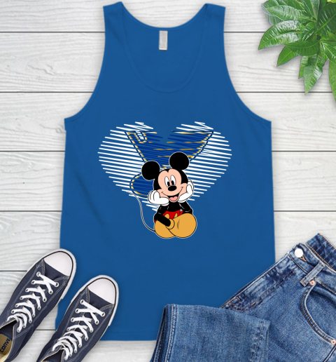 NHL St.Louis Blues The Heart Mickey Mouse Disney Hockey Tank Top 4