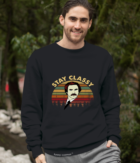Anchorman Vintage T Shirt, Ron Burgundy T Shirt, Stay Classy Tshirt