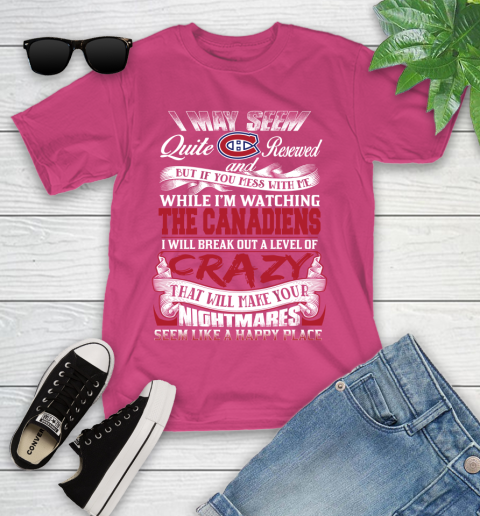Montreal Canadiens NHL Hockey Don't Mess With Me While I'm Watching My Team Youth T-Shirt 11