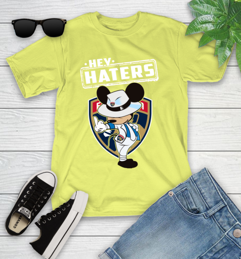 NHL Hey Haters Mickey Hockey Sports Florida Panthers Youth T-Shirt 10