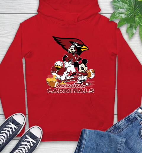 NFL Arizona Cardinals Mickey Mouse Donald Duck Goofy Football Shirt Hoodie 10