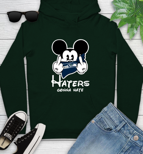 NFL Seattle Seahawks Haters Gonna Hate Mickey Mouse Disney Football T Shirt Youth Hoodie 14