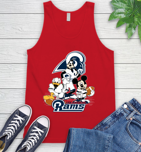 NFL Los Angeles Rams Mickey Mouse Donald Duck Goofy Football Shirt Tank Top 5