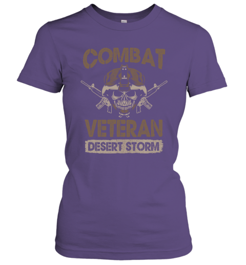 Combat Veteran Desert Storm  Veteran T Shirt Women Tee