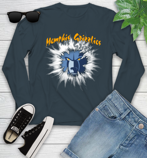 Memphis Grizzlies NBA Basketball Rip Sports Youth Long Sleeve 9