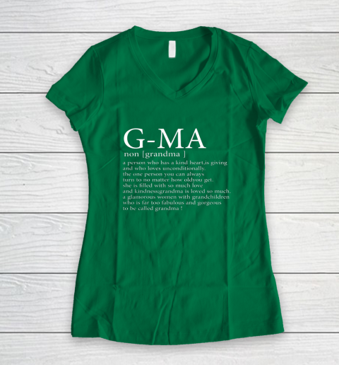 G Ma Definition Grandma Mother's Day Women's V-Neck T-Shirt 3