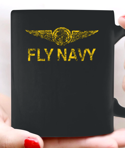 Fly Navy Shirt Ceramic Mug 11oz 4