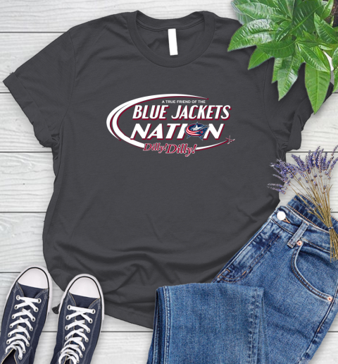 NHL A True Friend Of The Columbus Blue Jackets Dilly Dilly Hockey Sports Women's T-Shirt 8