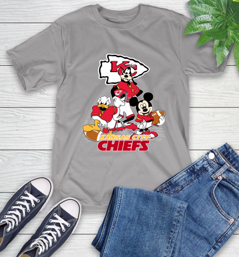NFL Kansas City Chiefs Mickey Mouse Donald Duck Goofy Football Shirt T-Shirt 6