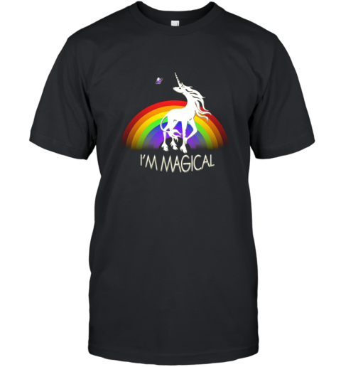 I_m Magical, Rainbow, Butterfly, Unicorn T Shirt Design T-Shirt