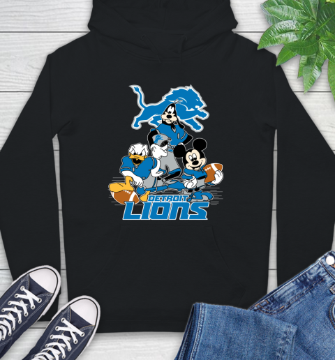 NFL Detroit Lions Mickey Mouse Donald Duck Goofy Football Shirt Hoodie