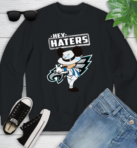 NFL Hey Haters Mickey Football Sports Philadelphia Eagles Youth Sweatshirt