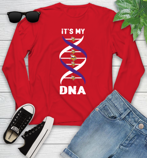 Minnesota Vikings NFL Football It's My DNA Sports Youth Long Sleeve 11