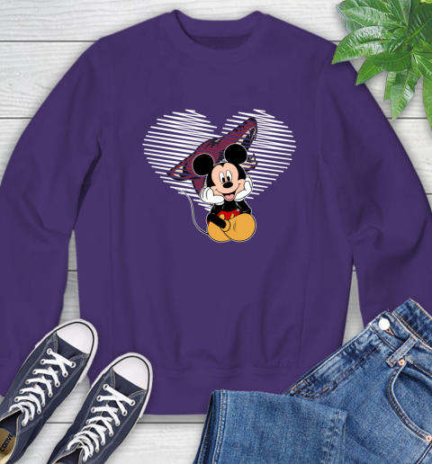 NHL Arizona Coyotes The Heart Mickey Mouse Disney Hockey Sweatshirt 4