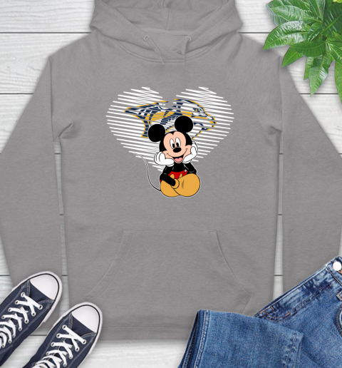 NHL Nashville Predators The Heart Mickey Mouse Disney Hockey Hoodie 6