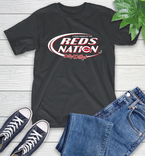 MLB A True Friend Of The Cincinnati Reds Dilly Dilly Baseball Sports T-Shirt