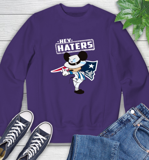 NFL Hey Haters Mickey Football Sports New England Patriots Sweatshirt 4