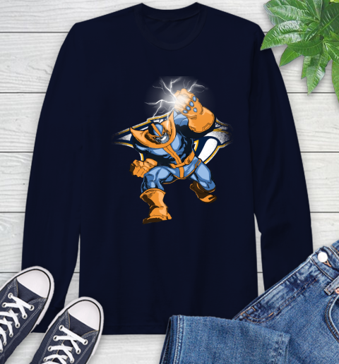 Nashville Predators NHL Hockey Thanos Avengers Infinity War Marvel Long Sleeve T-Shirt 3