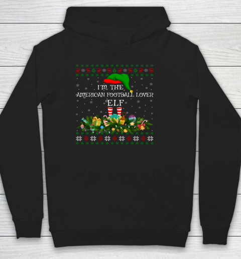 Matching Family Ugly American Football Lover Elf Christmas Hoodie