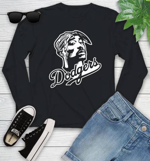 Tupac Dodgers Youth Long Sleeve