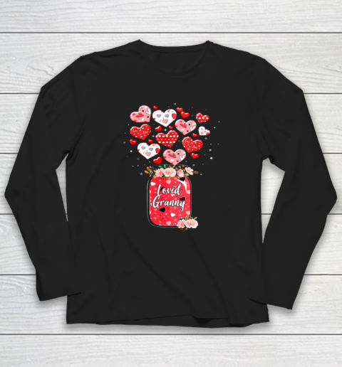 Buffalo Plaid Hearts Loved Grammy Valentine Day Long Sleeve T-Shirt