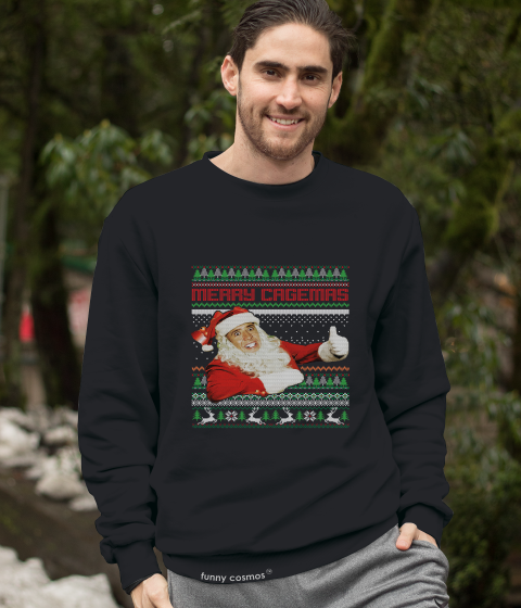 Con Air Ugly Sweater T Shirt, Cameron Poe T Shirt, Merry Cagemas Tshirt, Christmas Gifts
