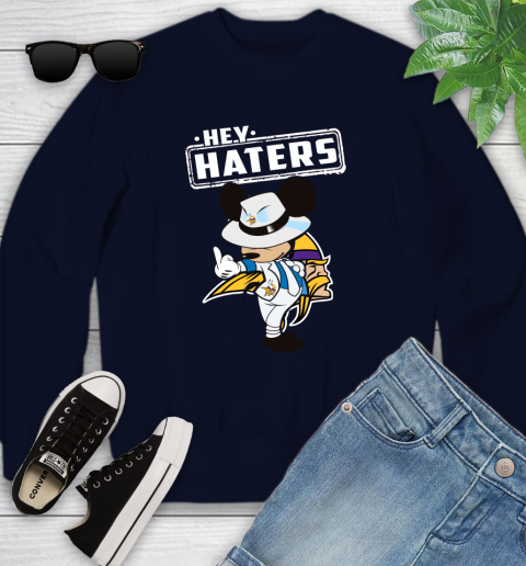 NFL Hey Haters Mickey Football Sports Minnesota Vikings Youth Sweatshirt 2