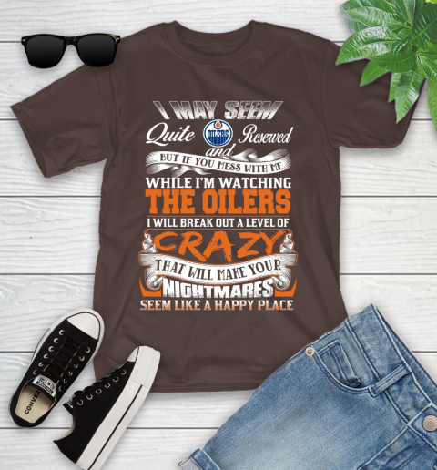 Edmonton Oilers NHL Hockey Don't Mess With Me While I'm Watching My Team Youth T-Shirt 7