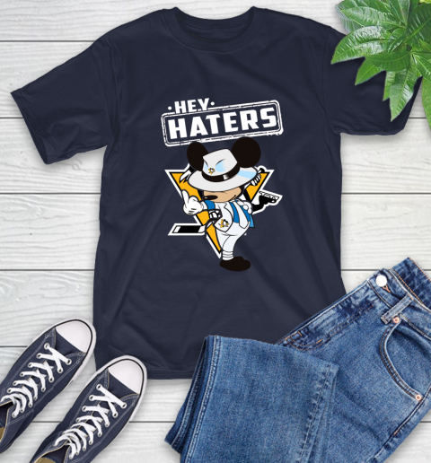 NHL Hey Haters Mickey Hockey Sports Pittsburgh Penguins T-Shirt 3