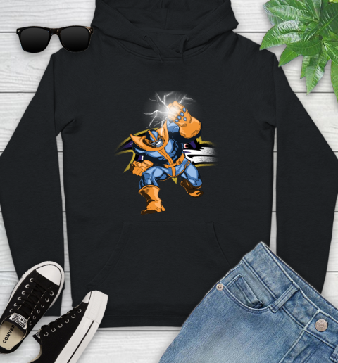 Baltimore Ravens NFL Football Thanos Avengers Infinity War Marvel Youth Hoodie