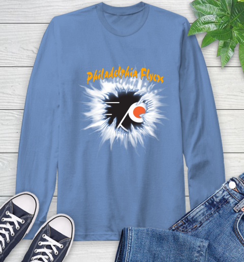 Philadelphia Flyers NHL Hockey Adoring Fan Rip Sports Long Sleeve T-Shirt 12