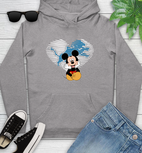 NFL Detroit Lions The Heart Mickey Mouse Disney Football T Shirt_000 Youth Hoodie 6