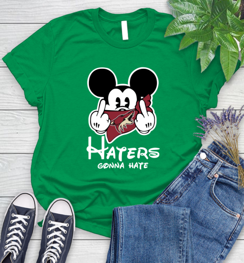 NHL Arizona Coyotes Haters Gonna Hate Mickey Mouse Disney Hockey T Shirt Women's T-Shirt 9
