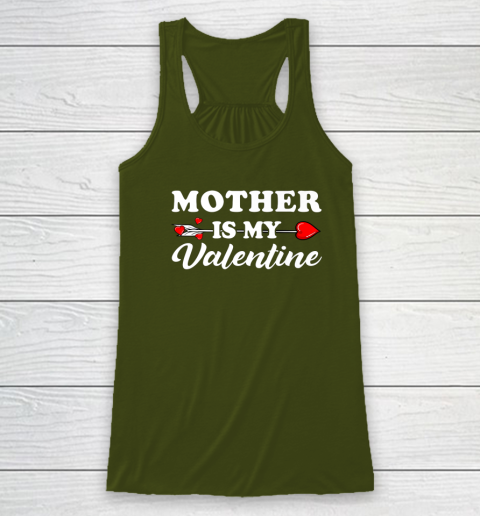 Funny Mother Is My Valentine Matching Family Heart Couples Racerback Tank 9