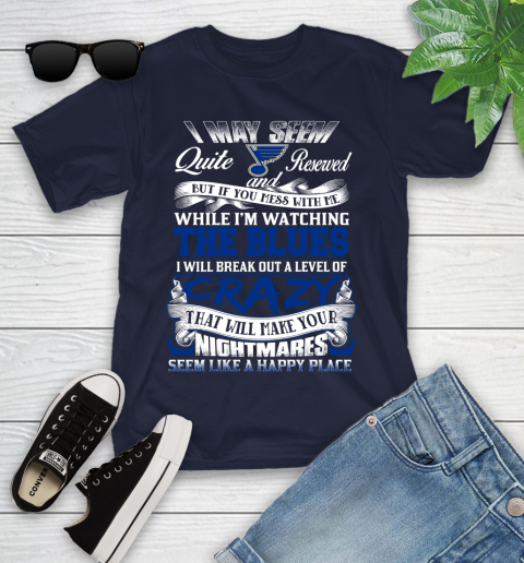 St.Louis Blues NHL Hockey Don't Mess With Me While I'm Watching My Team Youth T-Shirt 3 St.Louis Blues NHL Hockey Don't Mess With Me While I'm Watching My Team Youth T-Shirt - Image 3