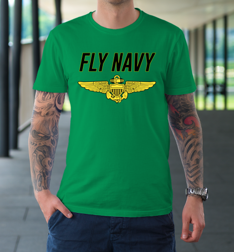 Fly Navy Shirt Pilot Wings T-Shirt 5